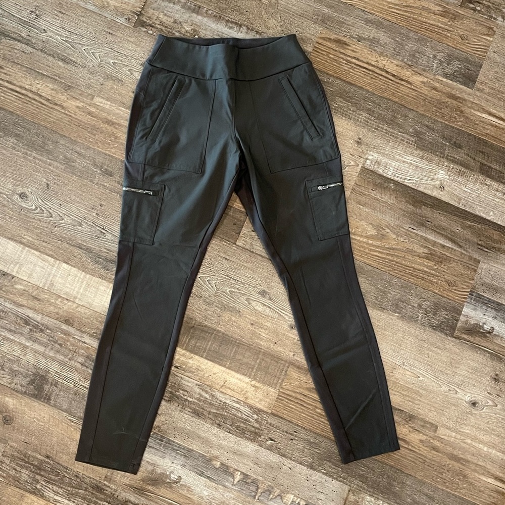 Athleta Pants Womens 6 Pull On Hiking Cargo Zipper Pockets